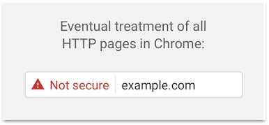 Пример отметки сайта без https в Google Chrome